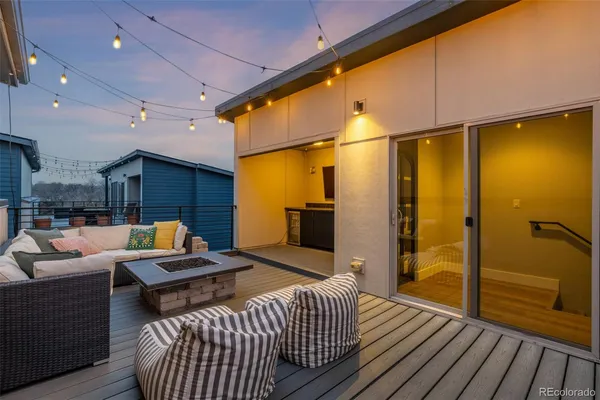 a outdoor space with patio furniture