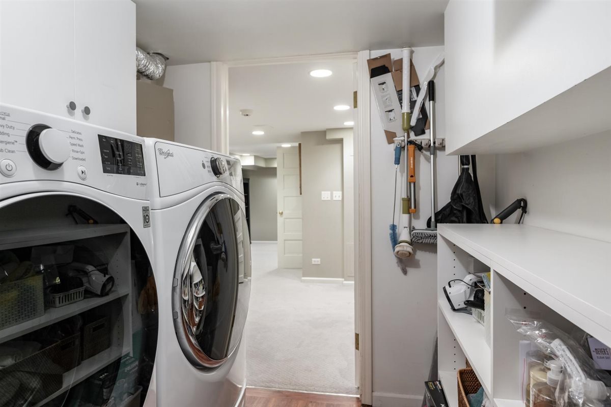 307 Abbotsford Road Kenilworth, IL 60043 - Photo 45 of 57 a view of storage and utility room with washer and dryer