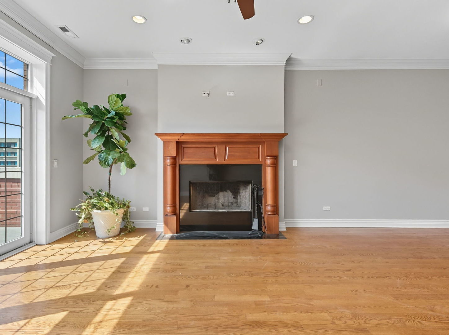 1248 West Jackson Boulevard, Unit 4W Chicago, IL 60607 - Photo 5 of 24 a living room with furniture and a fireplace