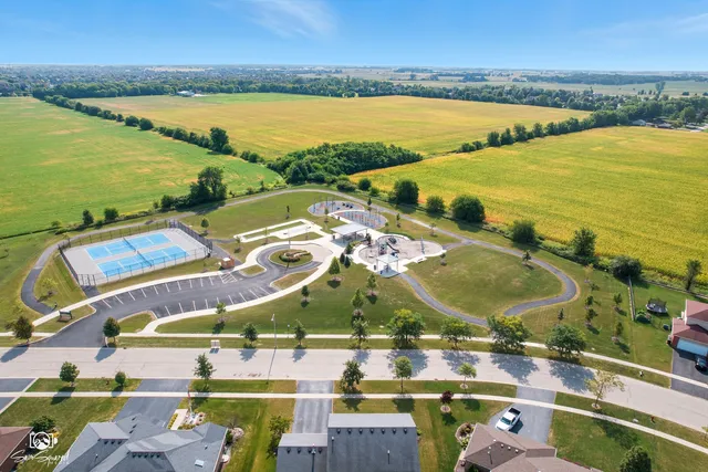 an aerial view of a city