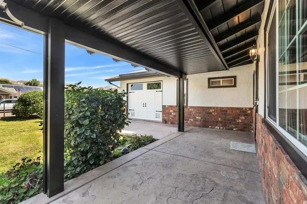 a view of a porch