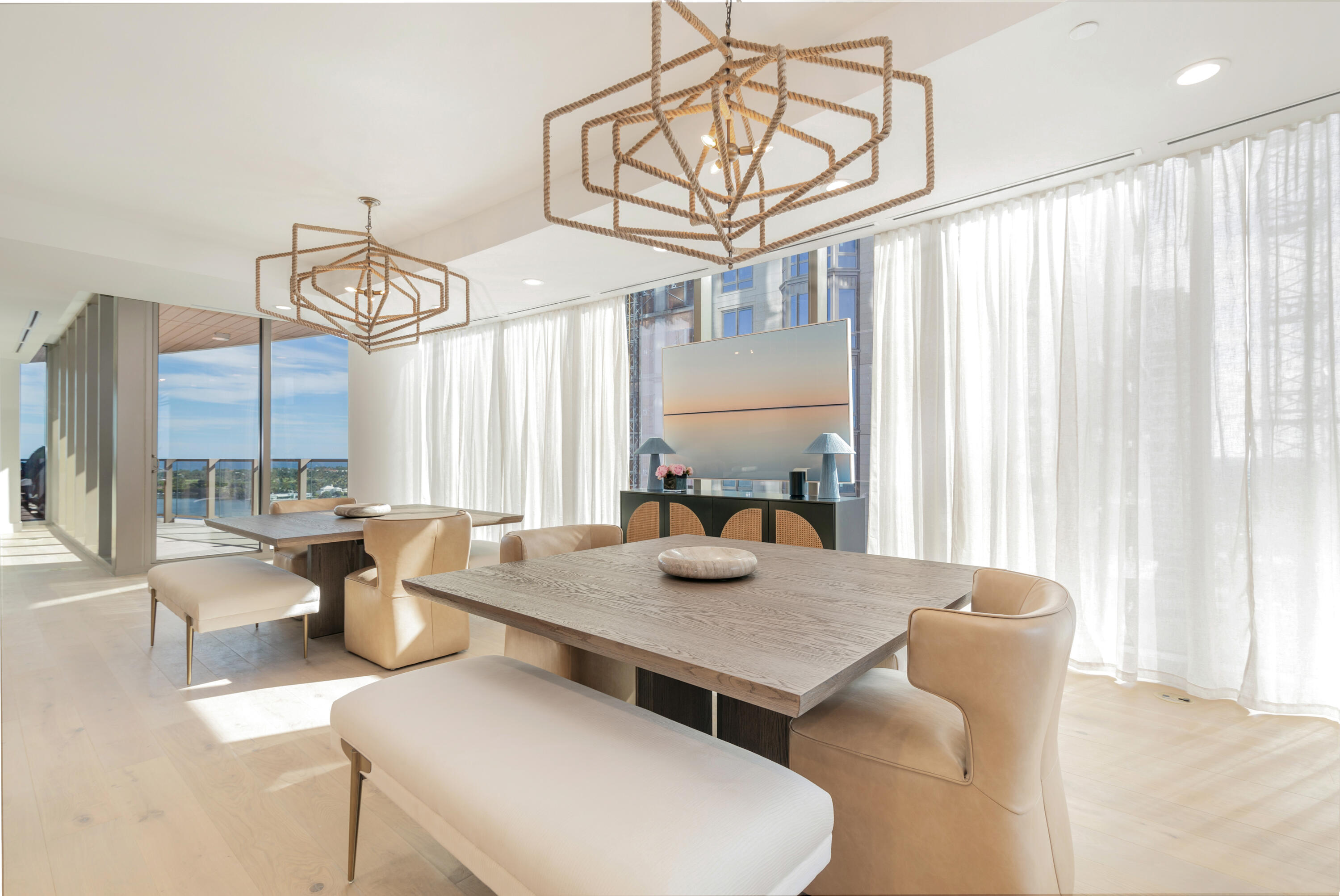 1333 South Flagler Drive, Unit 1202 West Palm Beach, FL 33401 - Photo 17 of 42 a view of a dining room with furniture window and outside view