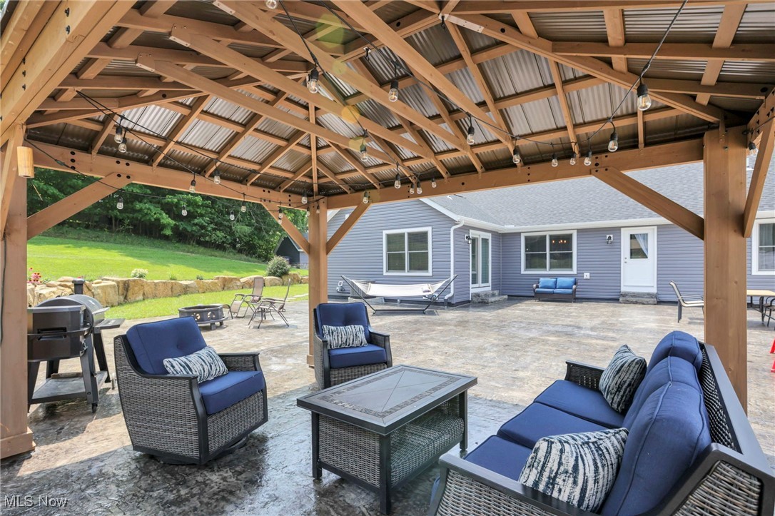1890 Baltimore Road Northwest Lancaster, OH 43130 - Photo 41 of 50 View of patio / terrace featuring a gazebo, an outdoor living space, and a grill