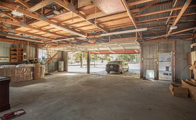 a view of a room with stairs