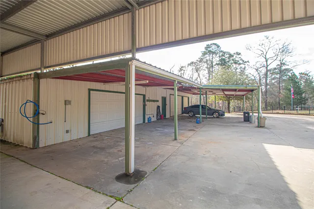 a view of parking garage