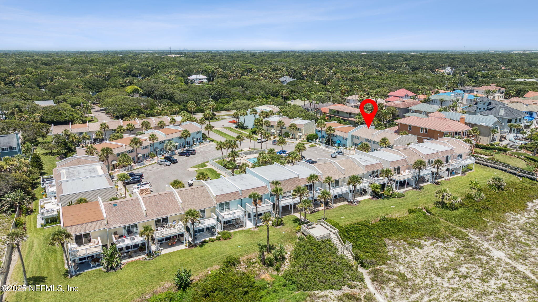 2233 Seminole Road, Unit 10 Atlantic Beach, FL 32233 - Photo 52 of 63 an aerial view of residential houses with outdoor space
