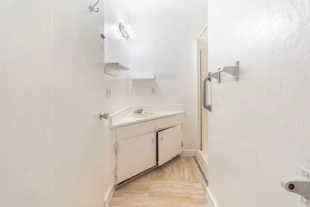 a view of a backyard with plants