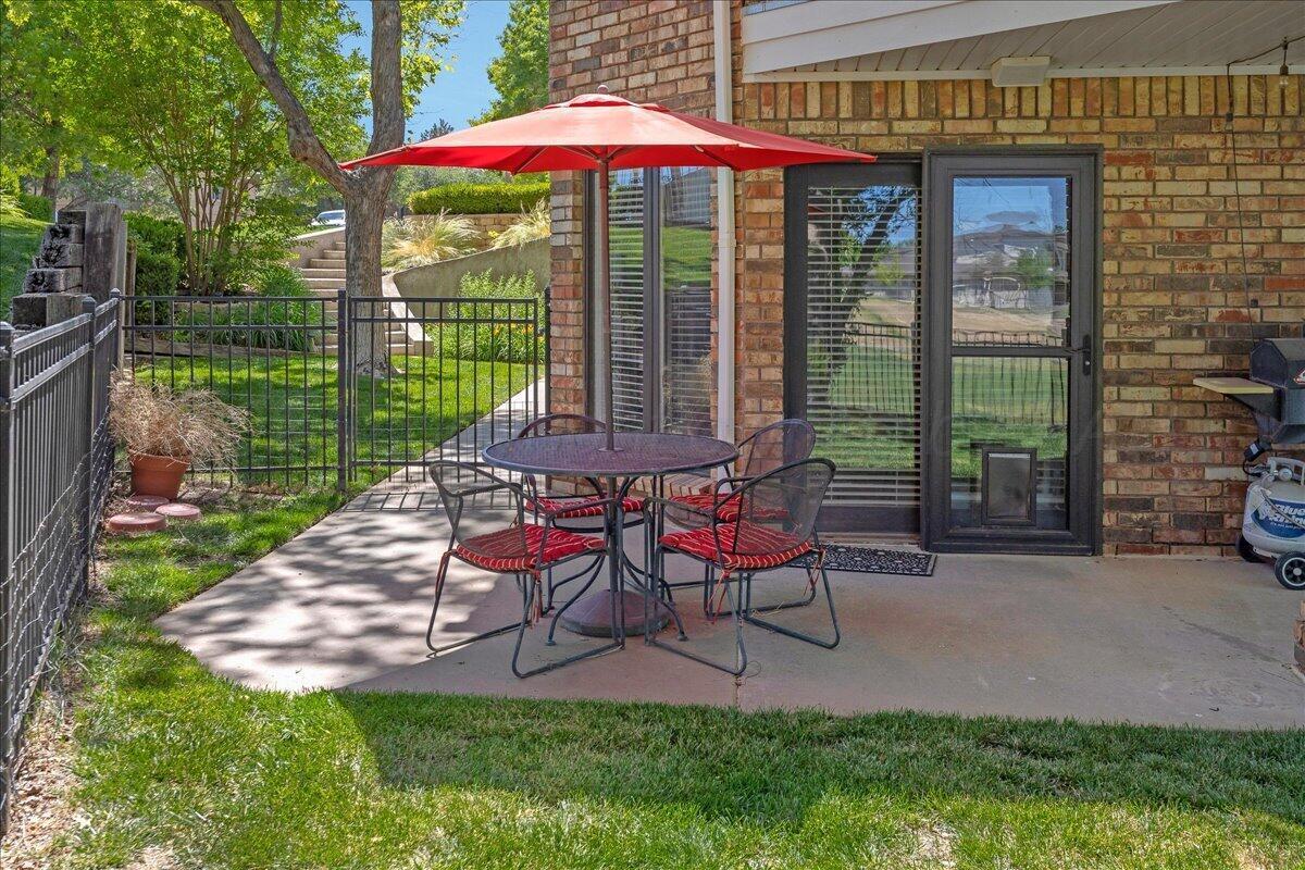 5 Locke Place Amarillo, TX 79124 - Photo 50 of 53 a view of a house with backyard sitting area and garden