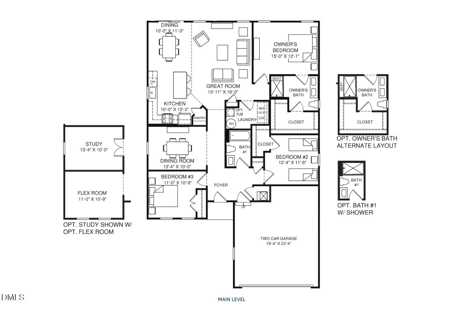 556 Matthiola Drive Wendell, NC 27591 - Photo 29 of 29 2 Dominica Spring Floorplan