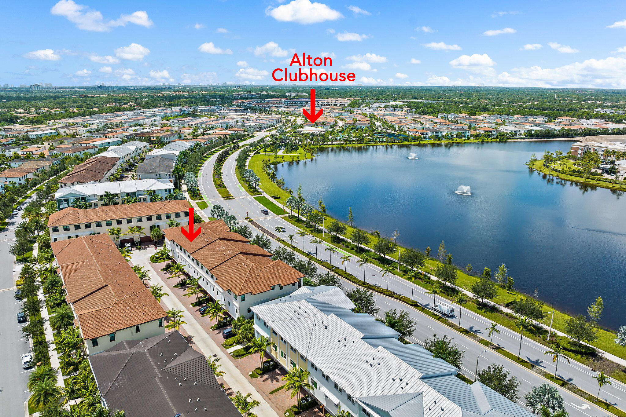 13364 Alton Road Palm Beach Gardens, FL 33418 - Photo 45 of 58 an aerial view of a city with a lake view