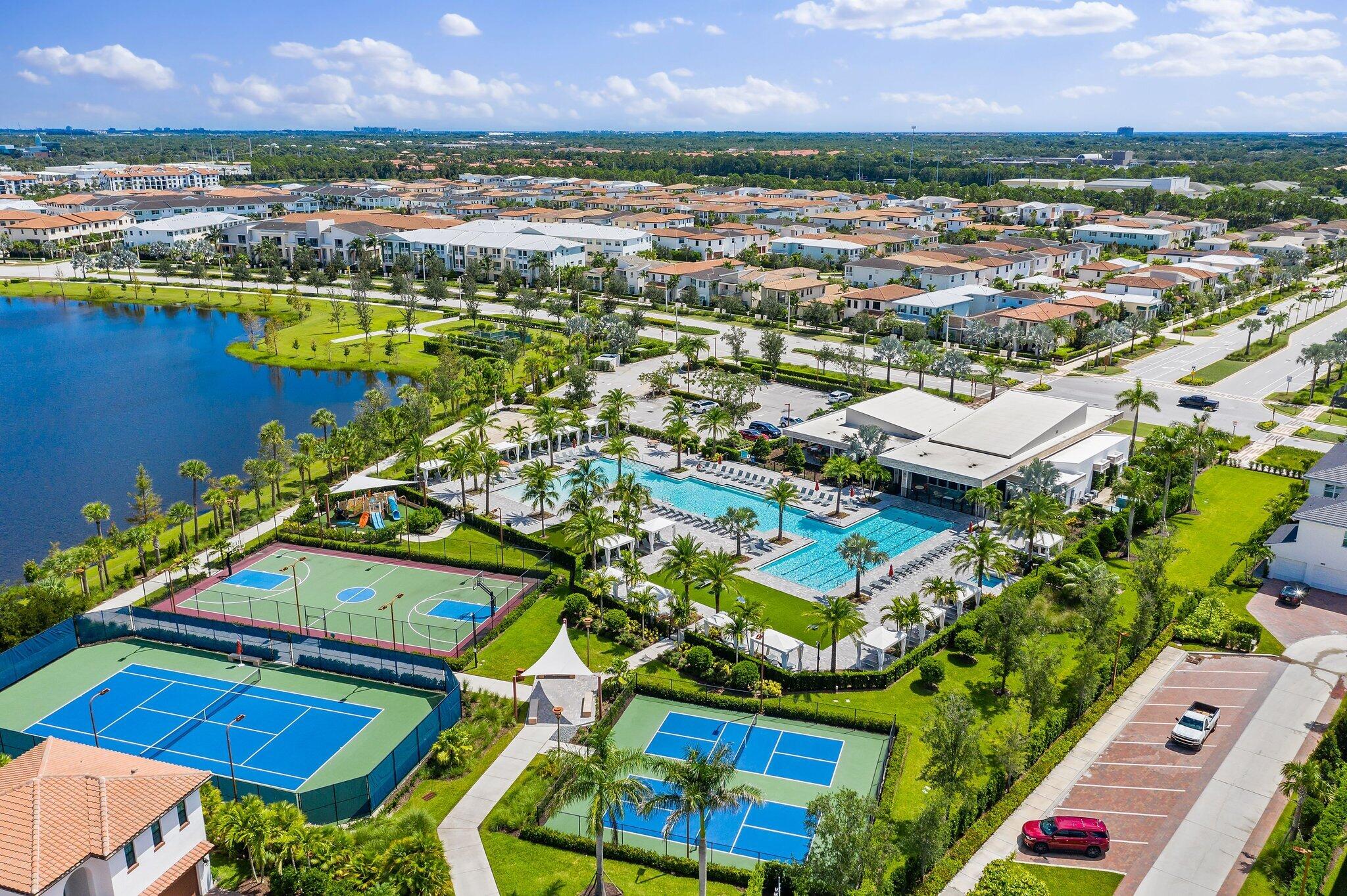 13364 Alton Road Palm Beach Gardens, FL 33418 - Photo 50 of 58 an aerial view of residential houses with outdoor space and swimming pool