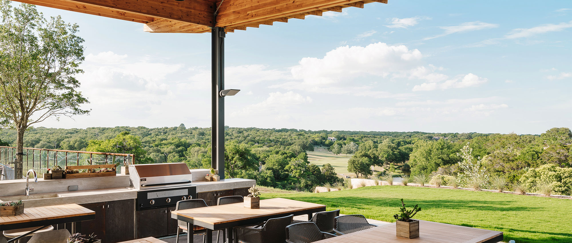 120 Fox Run Georgetown, TX 78628 - Photo 15 of 30 a view of a patio with lawn chairs and a big yard