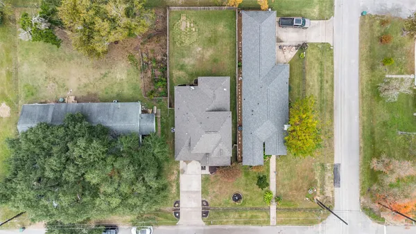 aerial view of a house