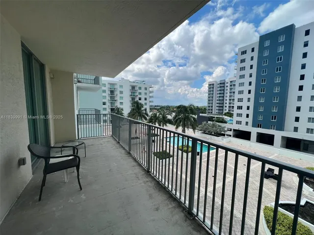 a view of city from balcony