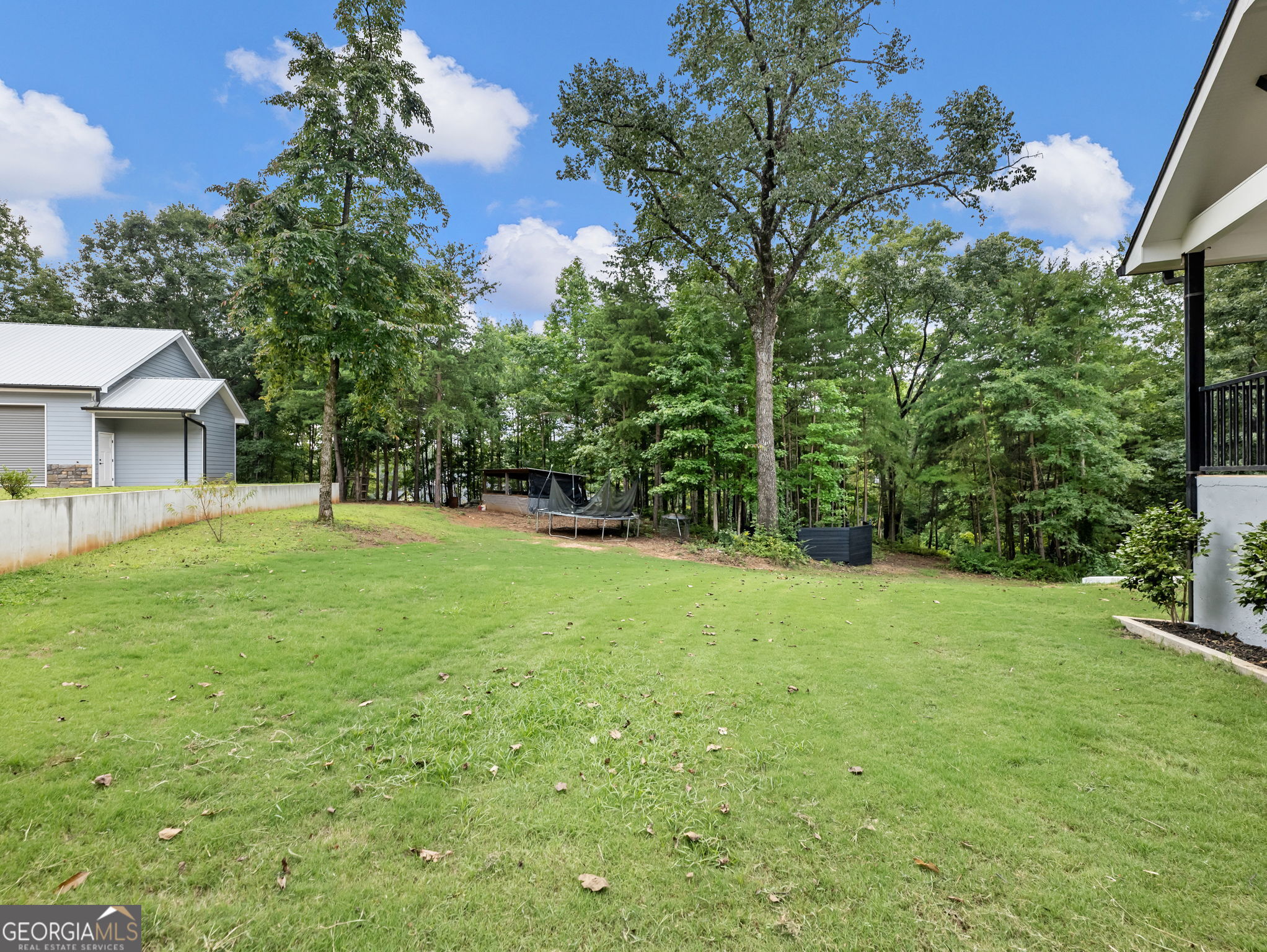 125 Iron Horse Trail Lula, GA 30554 - Photo 82 of 86 a view of a house with backyard and a tree