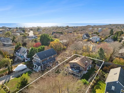 an aerial view of multiple house