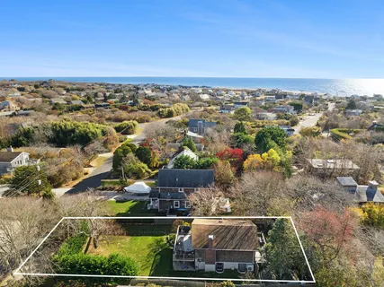 an aerial view of multiple house
