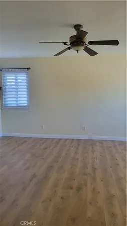 a view of a refrigerator in a room