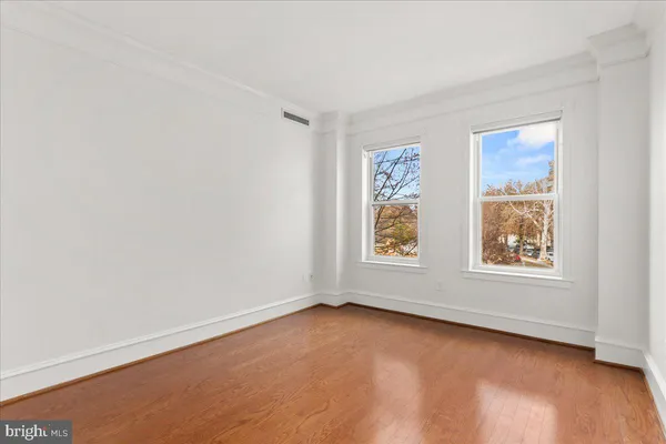 an empty room with a window