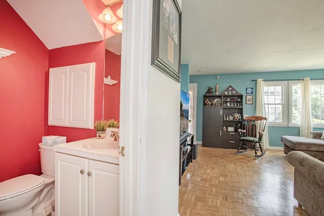 a bedroom with a bed and furniture