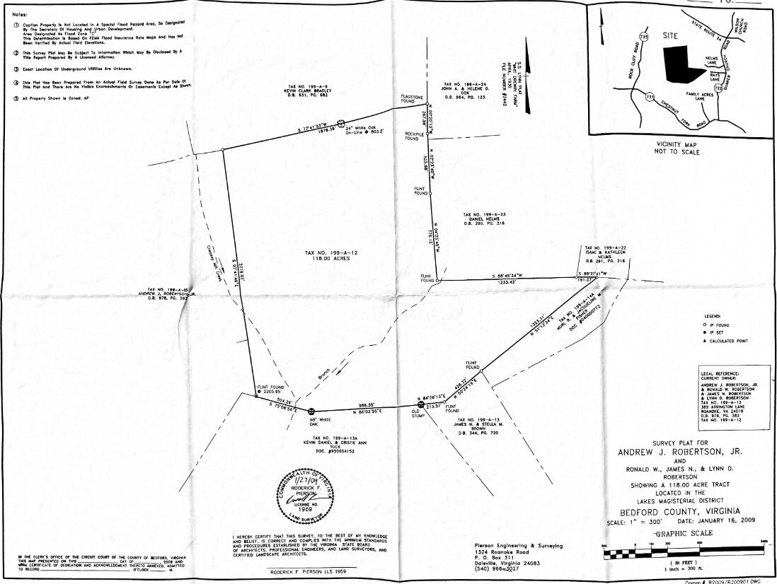 2556 Rock Cliff Road Bedford, VA 24523 - Photo 35 of 35 Survey Rock Cliff Rd