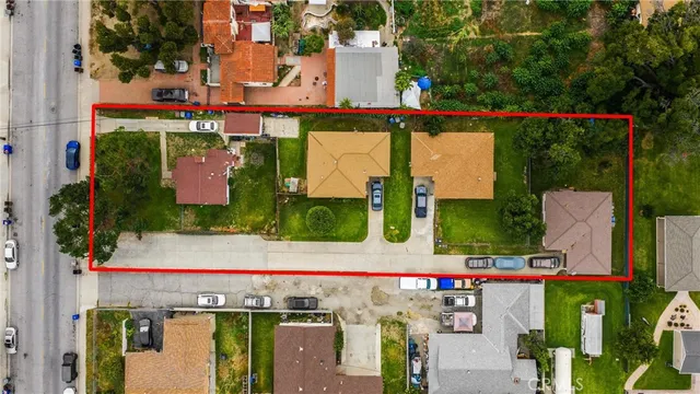 an aerial view of a city