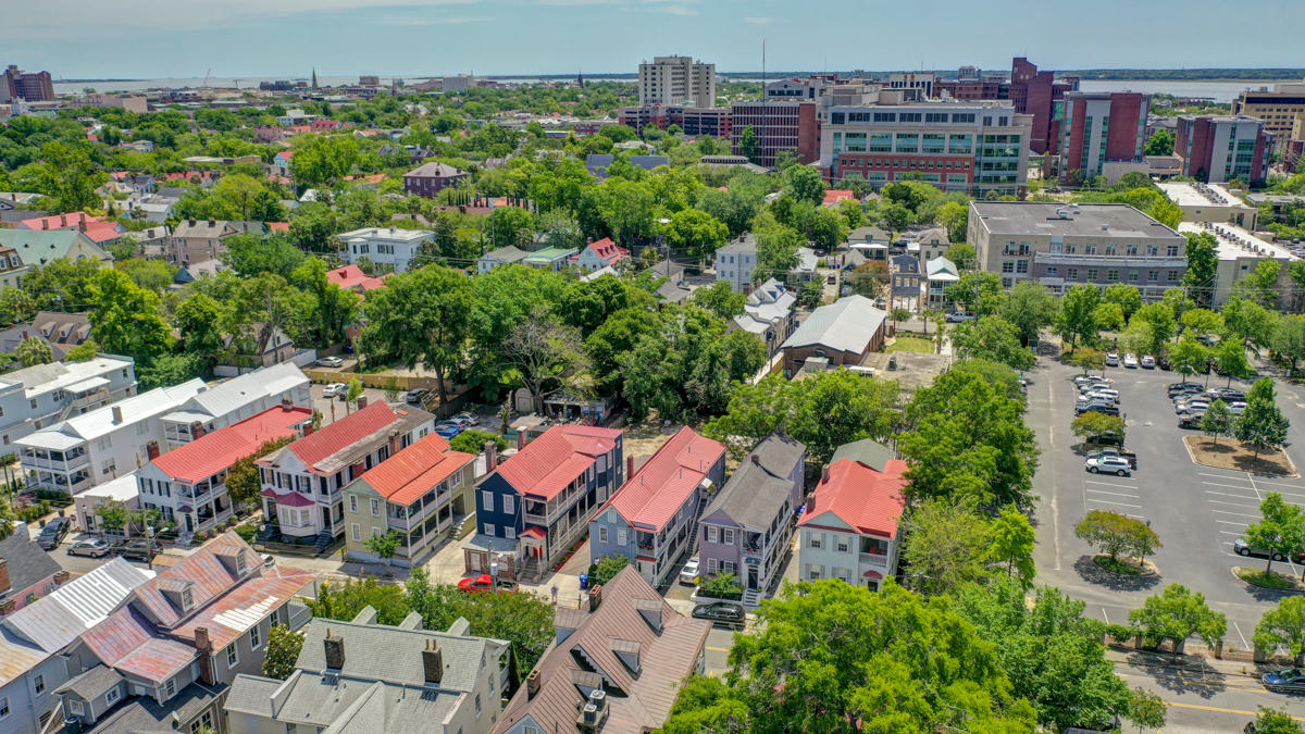 149 Spring Street Charleston, SC 29403 - Photo 6 of 43 Birds Eye View of House and City