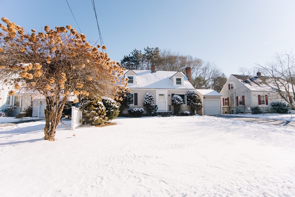 75 Lumae Street Springfield, MA 01119 - Photo 4 of 38 a front view of a house with a yard covered in snow