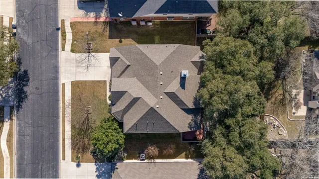 an aerial view of multiple house
