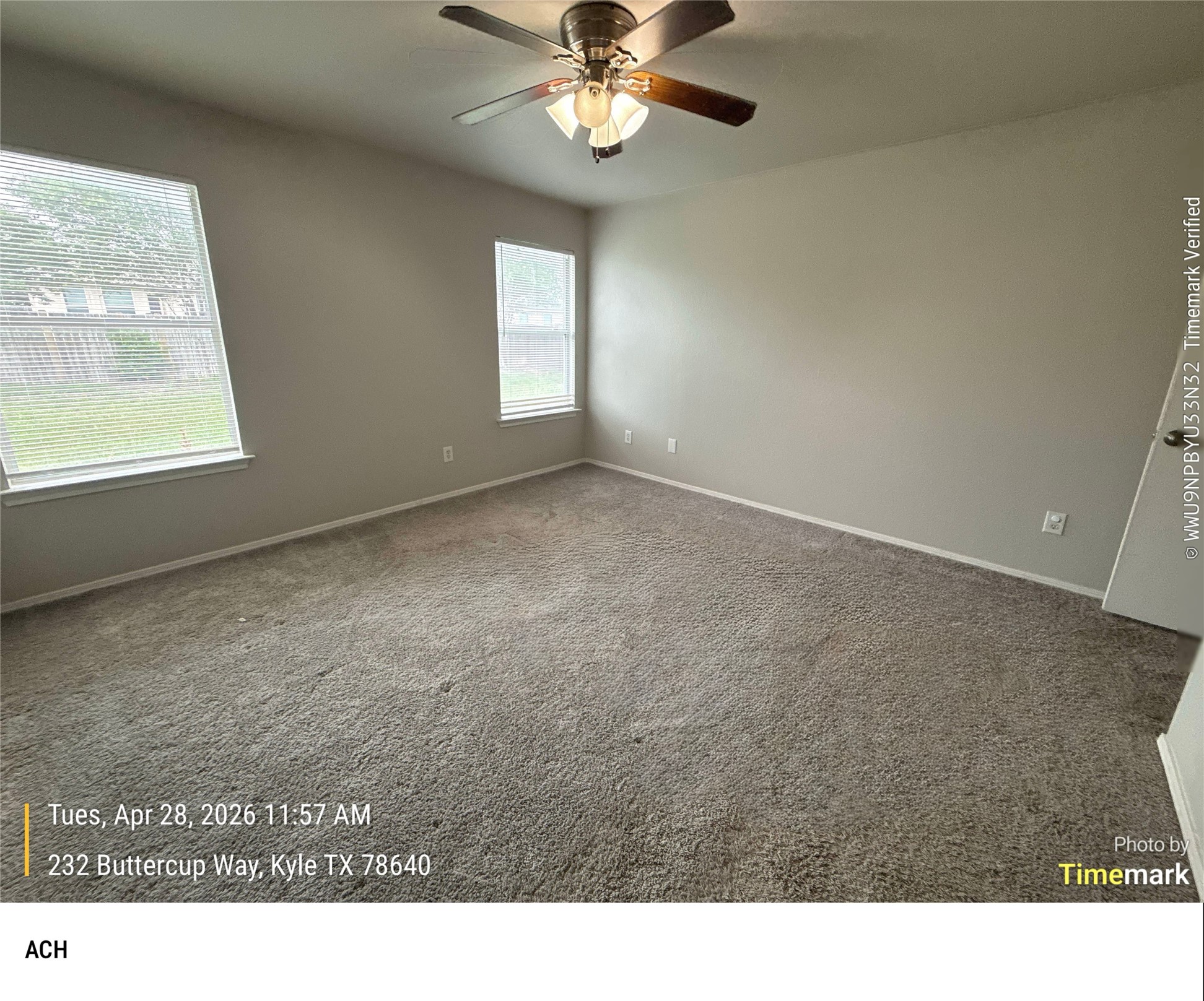 232 Buttercup Way Kyle, TX 78640 - Photo 9 of 17 Neutral-toned walls complement the gray carpeting