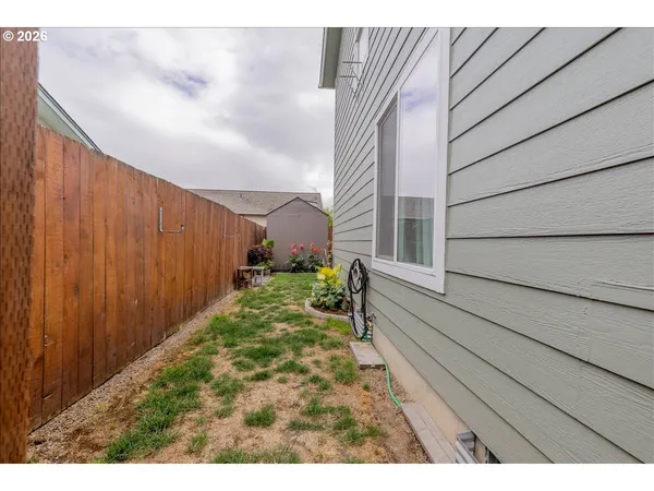 a backyard of a house
