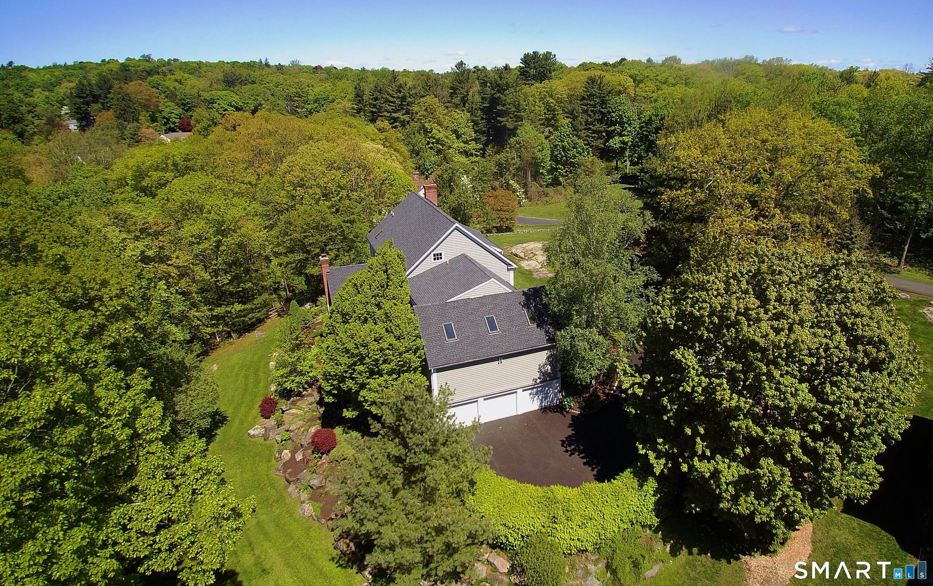 30 Whipstick Road Ridgefield, CT 06877 - Photo 9 of 40 an aerial view of house with yard