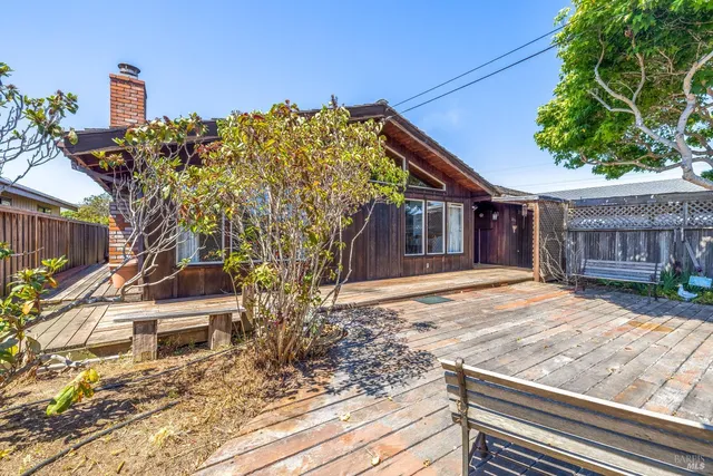 a view of a house with wooden floor