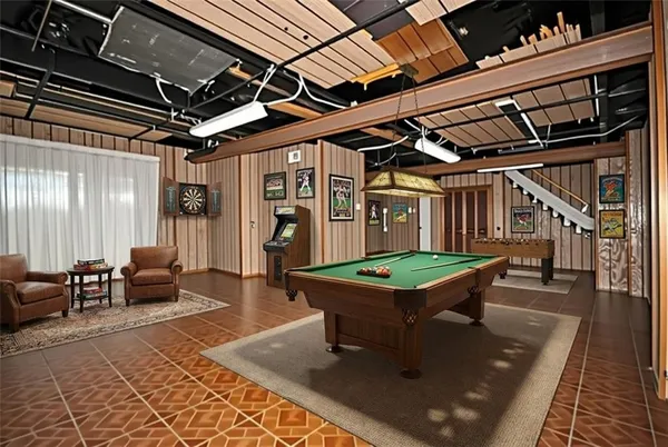 a outdoor space with furniture