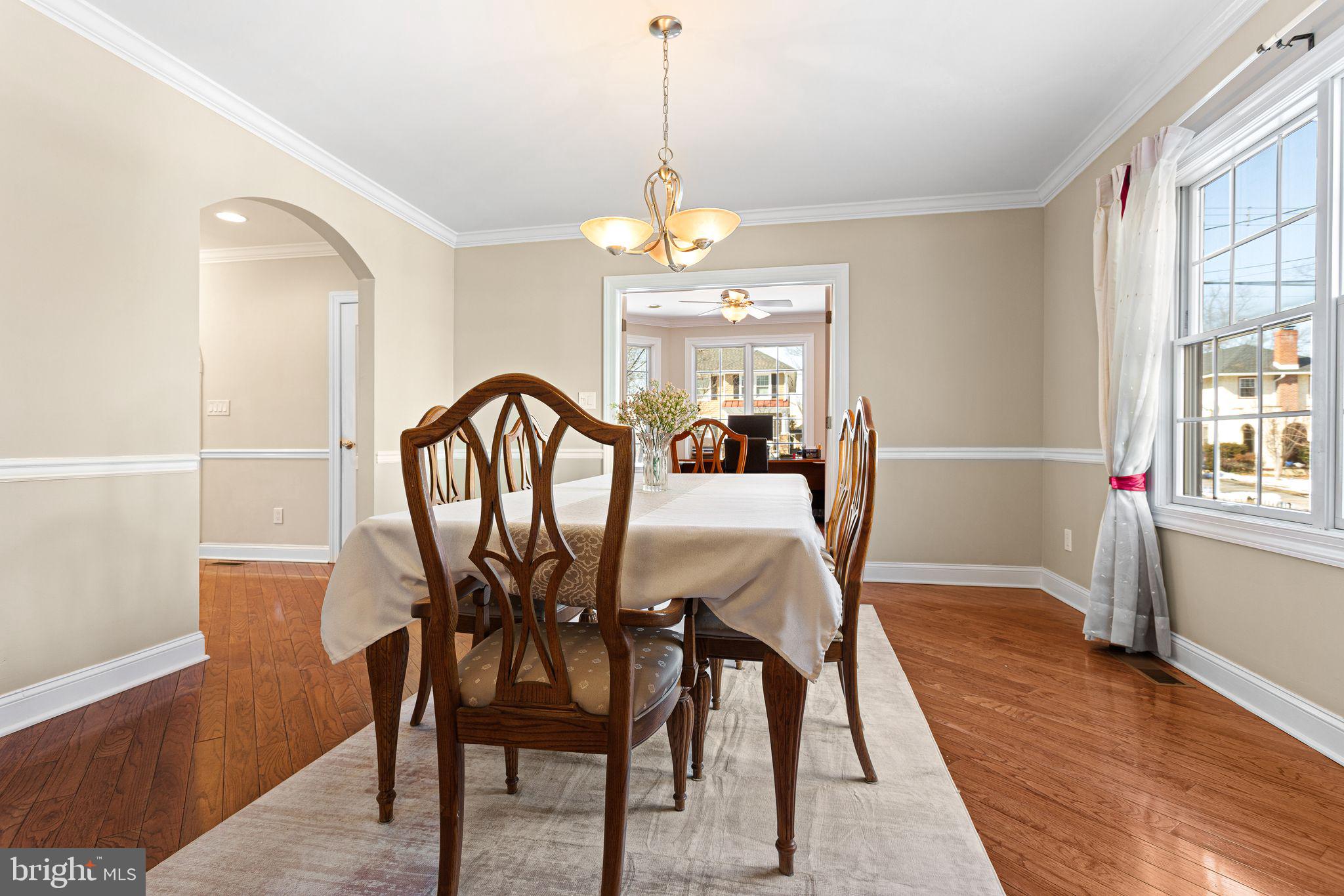156 Ardmore Avenue Haddonfield, NJ 08033 - Photo 7 of 36 a view of a dining room with furniture window and wooden floor