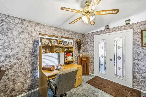 a room with furniture and a window