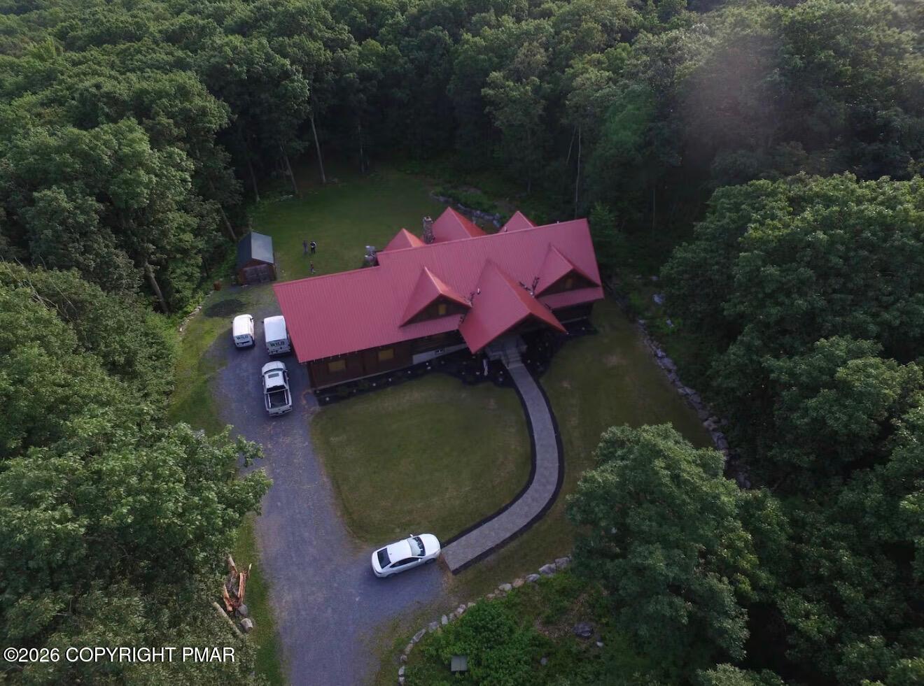 1673 Laurel Run Road Wilkes Barre, PA 18702 - Photo 1 of 19 an aerial view of a house with garden space and lake view
