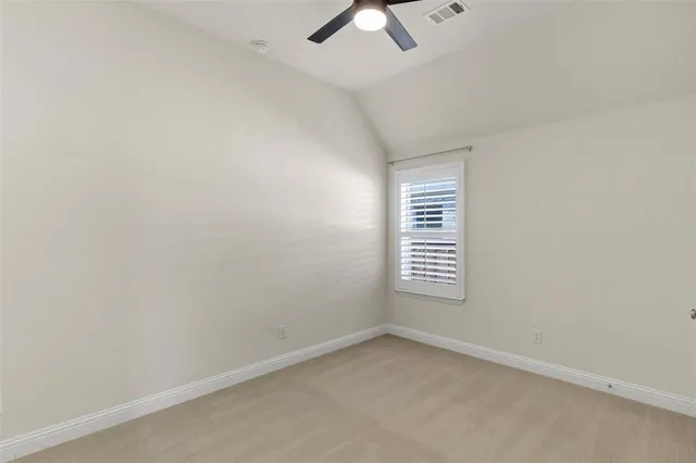 an empty room with closet