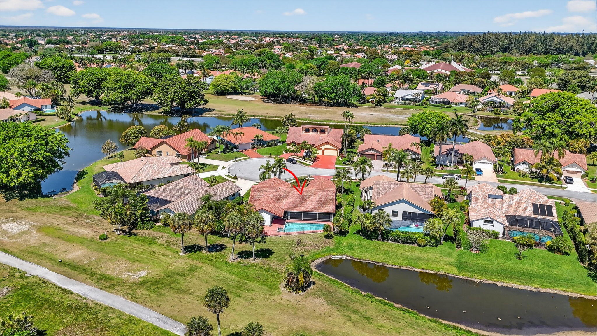 10226 Fresh Meadow Lane Boca Raton, FL 33498 - Photo 55 of 58 an aerial view of residential houses with outdoor space and street view