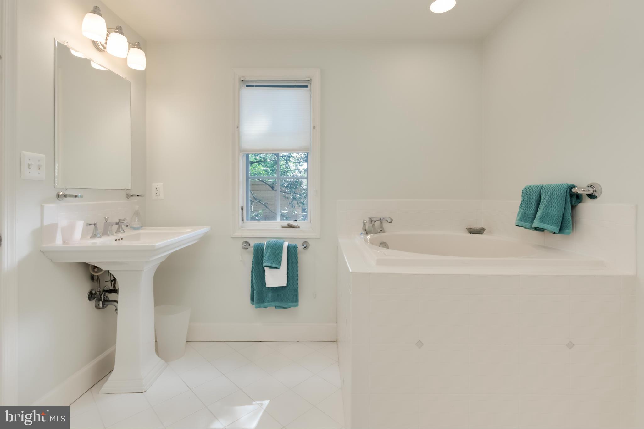 4508 19th Road North Arlington, VA 22207 - Photo 23 of 30 a bathroom with a bathtub a sink and a window