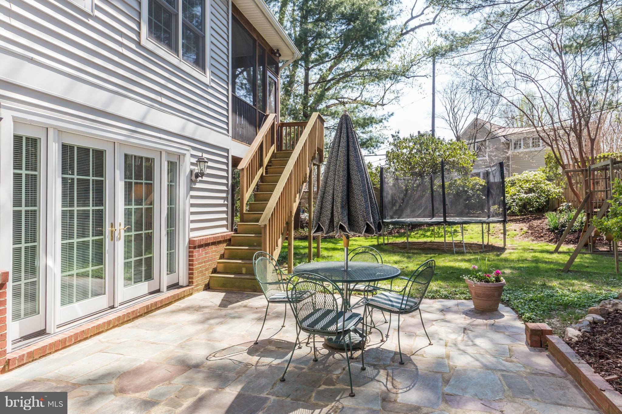 4508 19th Road North Arlington, VA 22207 - Photo 27 of 30 a view of backyard with swimming pool and outdoor seating