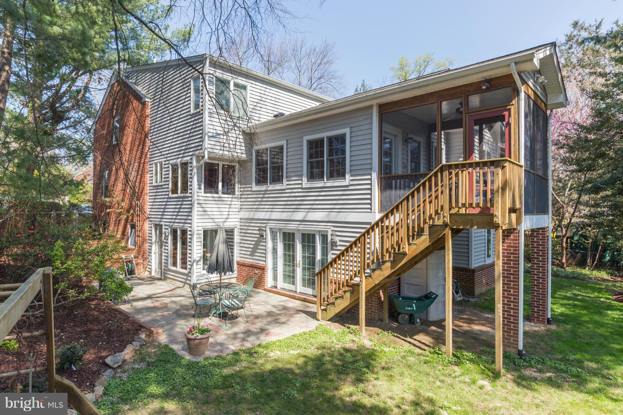 4508 19th Road North Arlington, VA 22207 - Photo 28 of 30 a view of a house with wooden stairs and a small yard