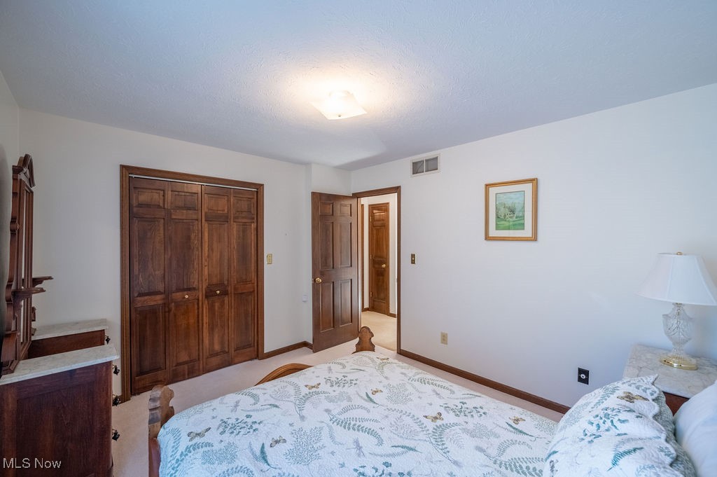 1252 New England Ridge Road Washington, WV 26181 - Photo 33 of 50 Bedroom featuring a closet and light carpet