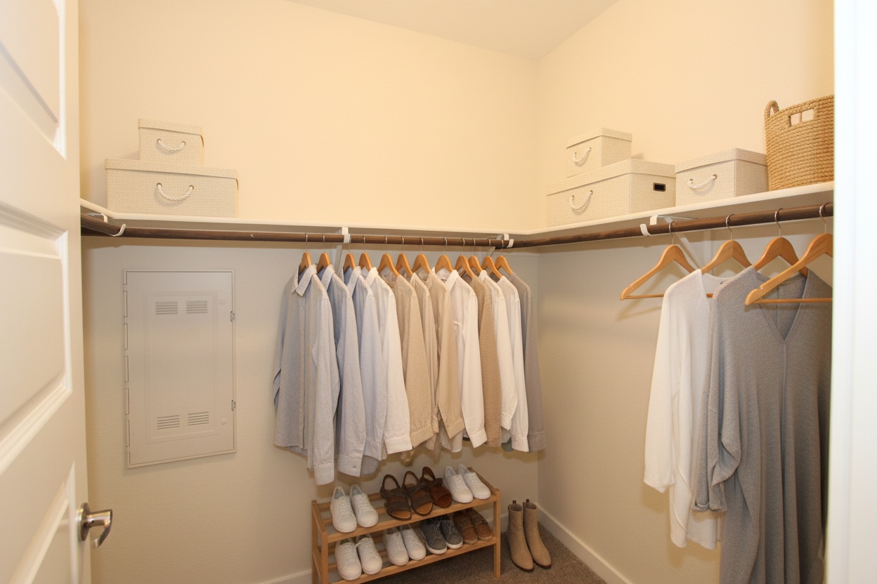 100 Century Plant Road Leander, TX 78641 - Photo 15 of 36 Functional organization within this walk-in closet, maximizing storage for apparel and footwear. On-suite bath.
