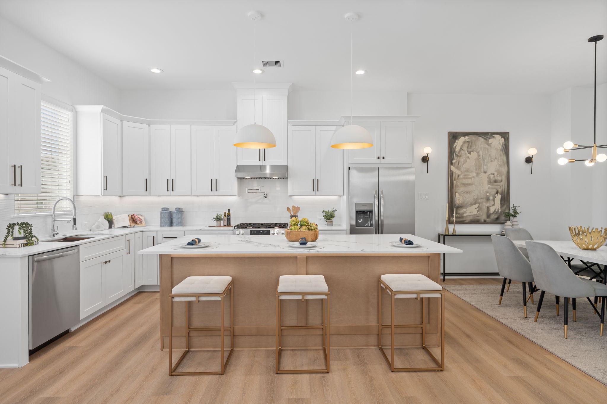 4746 Martin Street Houston, TX 77018 - Photo 21 of 48 Lighting under the island countertops.
