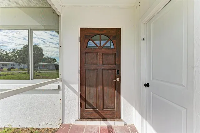 a view of front door