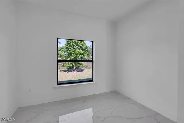 an empty room with a window