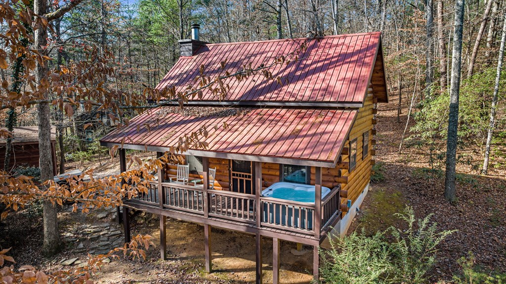 986 Joann Sisson Road Blue Ridge, GA 30513 - Photo 5 of 53 a view of a patio with a table chairs and a barbeque