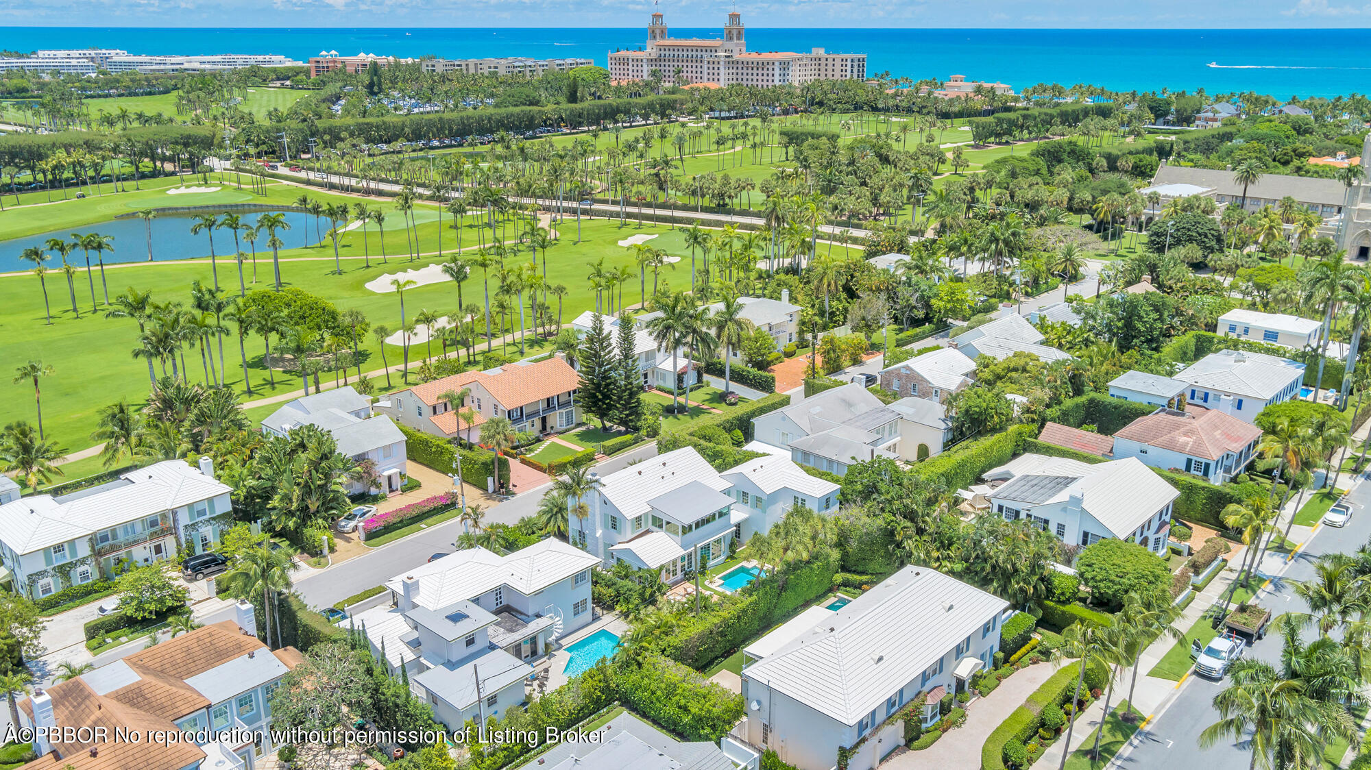 236 Pendleton Avenue Palm Beach, FL 33480 - Photo 33 of 35 an aerial view of residential houses with outdoor space and swimming pool