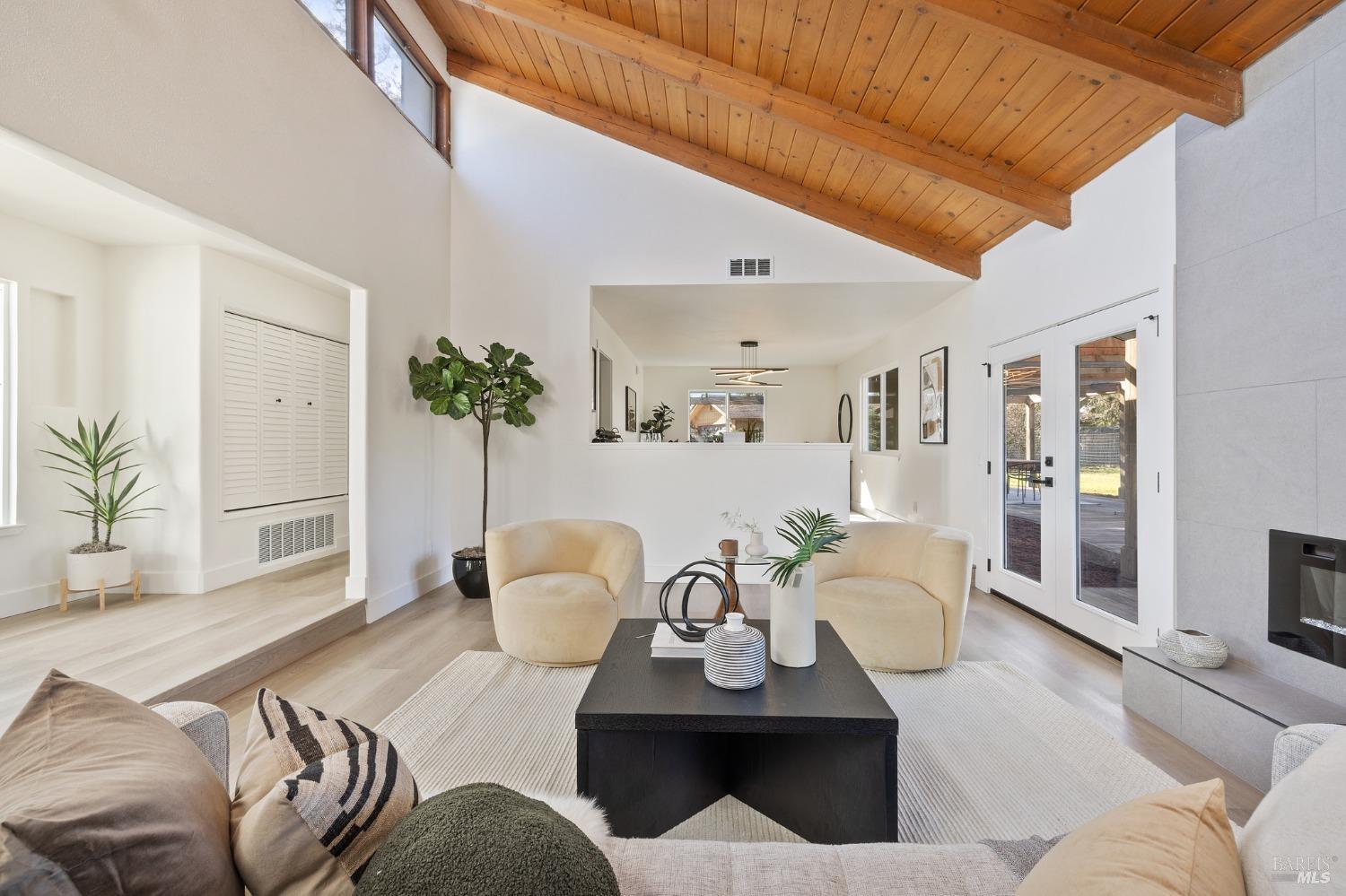 1282 Fowler Creek Road Sonoma, CA 95476 - Photo 36 of 86 a living room with furniture and wooden floor